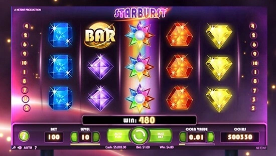 Starburst slot at Tropicana Casino